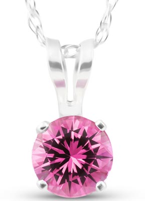 pink gemstone jewelry pendant
