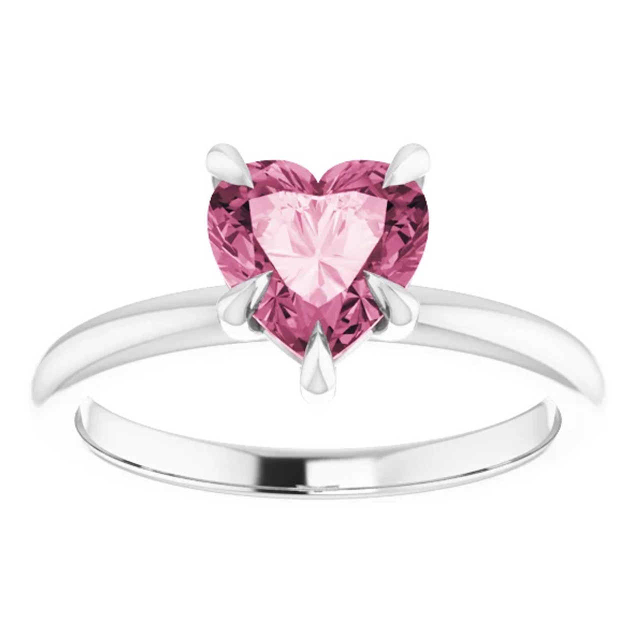 pink topaz heart ring holiday jewelry gift