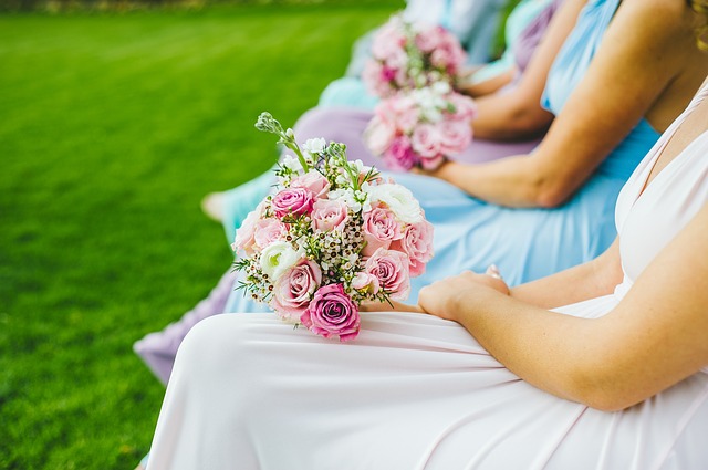 group of bridesmaids seated